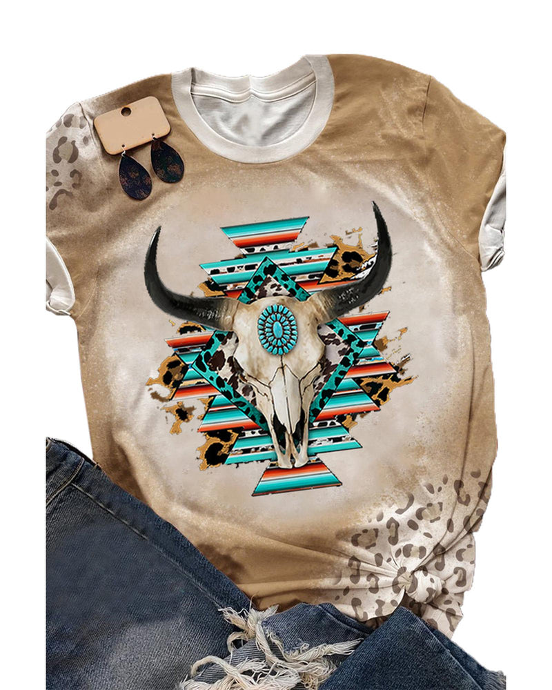 Azura Exchange Western Aztec Print Crewneck T-Shirt - L Payday Deals