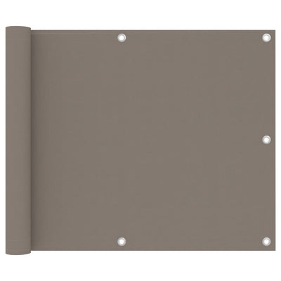 Balcony Screen Taupe 75x400 cm Oxford Fabric Payday Deals