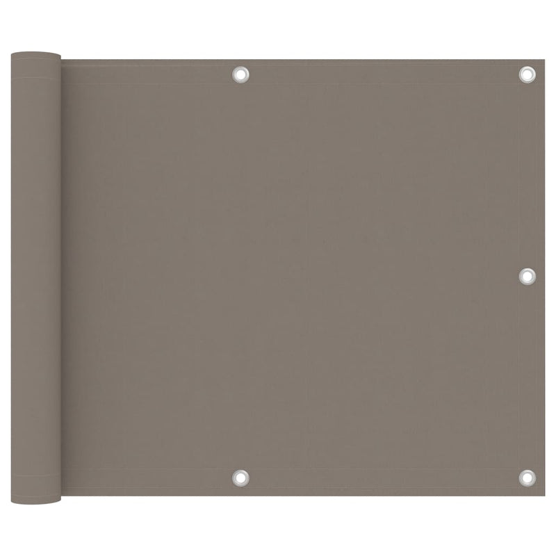 Balcony Screen Taupe 75x400 cm Oxford Fabric Payday Deals