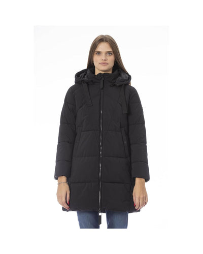 Baldinini Trend Women's Black Polyester Jackets & Coat - XL Payday Deals