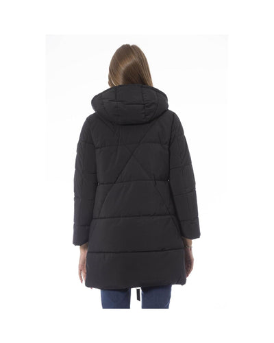 Baldinini Trend Women's Black Polyester Jackets & Coat - XL Payday Deals
