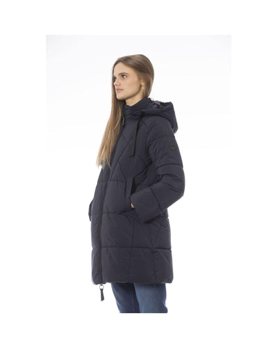 Baldinini Trend Women's Blue Polyester Jackets & Coat - S Payday Deals
