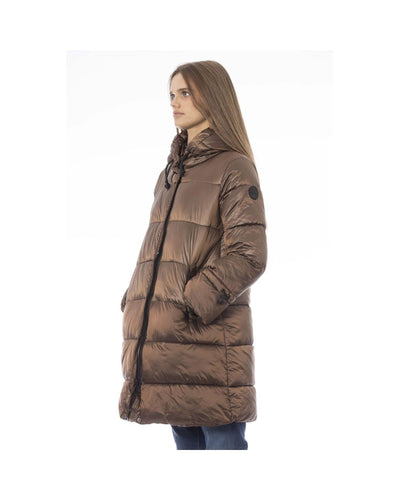 Baldinini Trend Women's Brown Nylon Jackets & Coat - S Payday Deals