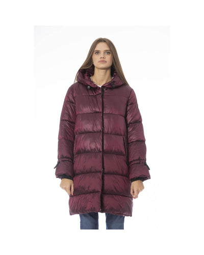 Baldinini Trend Women's Burgundy Nylon Jackets & Coat - 2XL Payday Deals