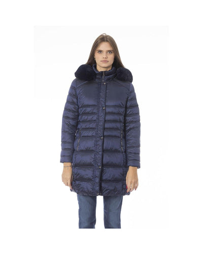 Baldinini Trend Women's Light Blue Polyester Jackets & Coat - S Payday Deals