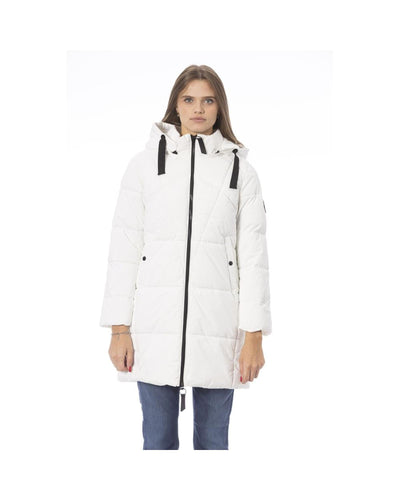 Baldinini Trend Women's White Polyester Jackets & Coat - S Payday Deals