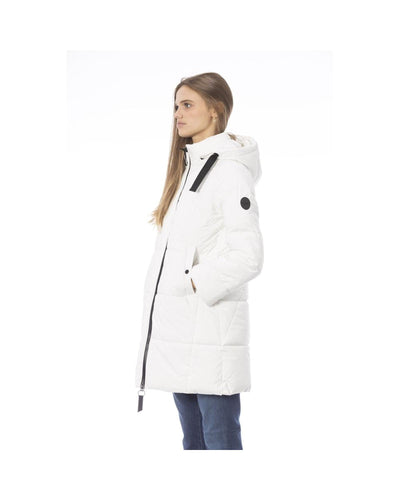 Baldinini Trend Women's White Polyester Jackets & Coat - S Payday Deals
