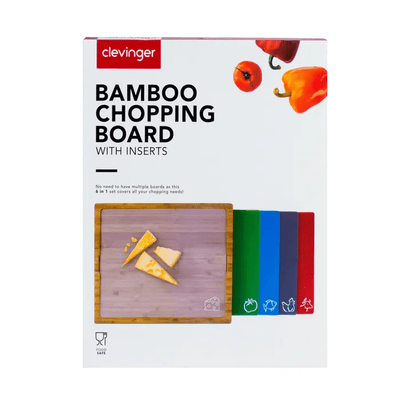 Bamboo Chopping Board With 5 Inserts Payday Deals