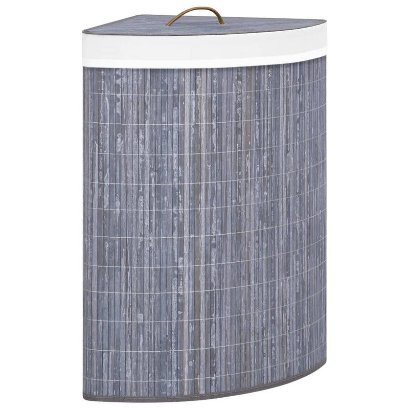 Bamboo Corner Laundry Basket Grey 60 L Payday Deals