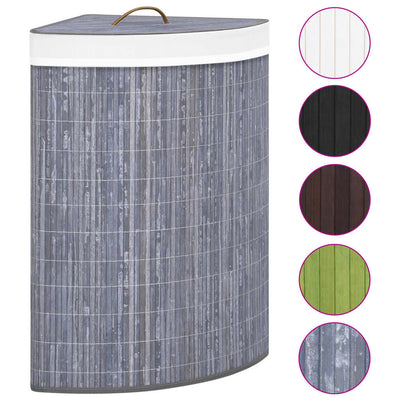 Bamboo Corner Laundry Basket Grey 60 L Payday Deals