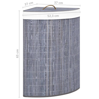 Bamboo Corner Laundry Basket Grey 60 L Payday Deals