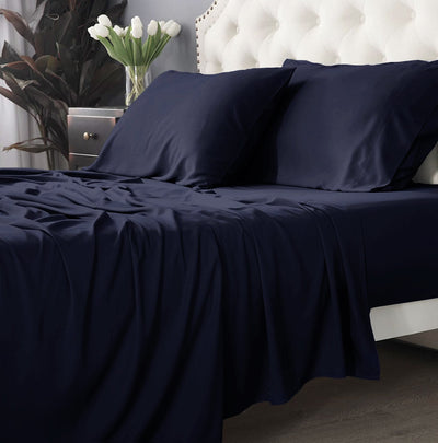 Bamboo Cotton 500 TC Indigo Sheet Set by Park Avenue Long Single