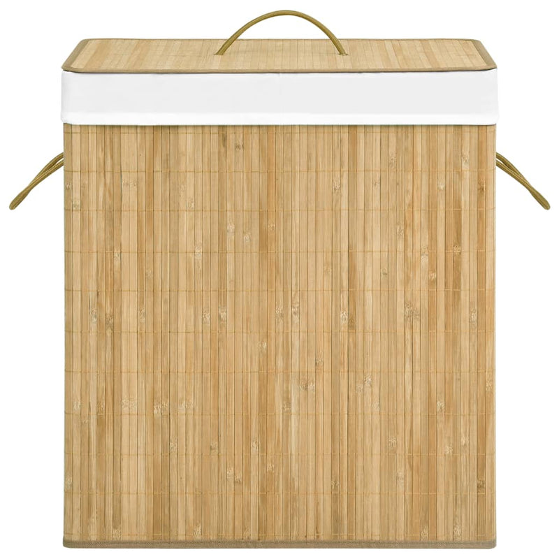 Bamboo Laundry Basket with 2 Sections 100 L Payday Deals
