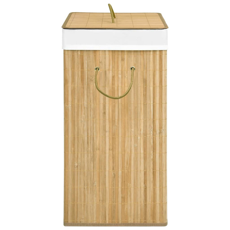 Bamboo Laundry Basket with 2 Sections 100 L Payday Deals