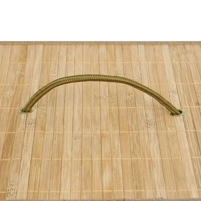 Bamboo Laundry Basket with 2 Sections 100 L Payday Deals