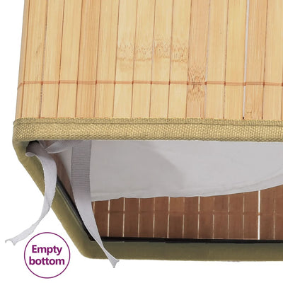Bamboo Laundry Basket with 2 Sections 100 L Payday Deals