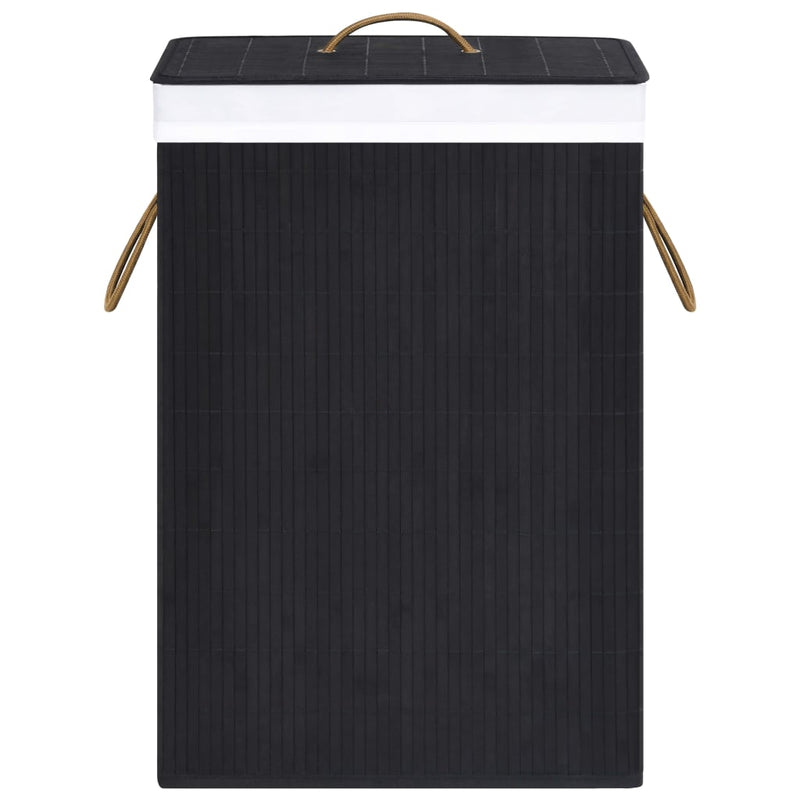 Bamboo Laundry Basket with Single Section Black Payday Deals