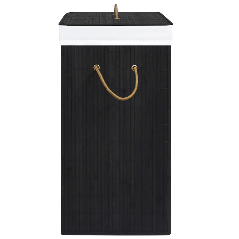 Bamboo Laundry Basket with Single Section Black Payday Deals