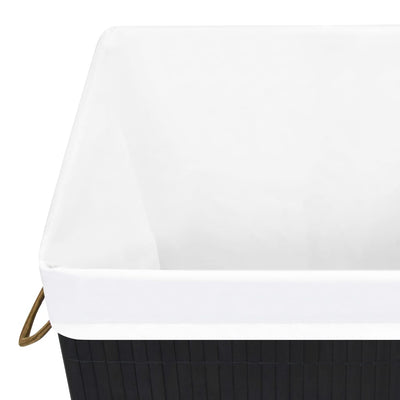 Bamboo Laundry Basket with Single Section Black Payday Deals