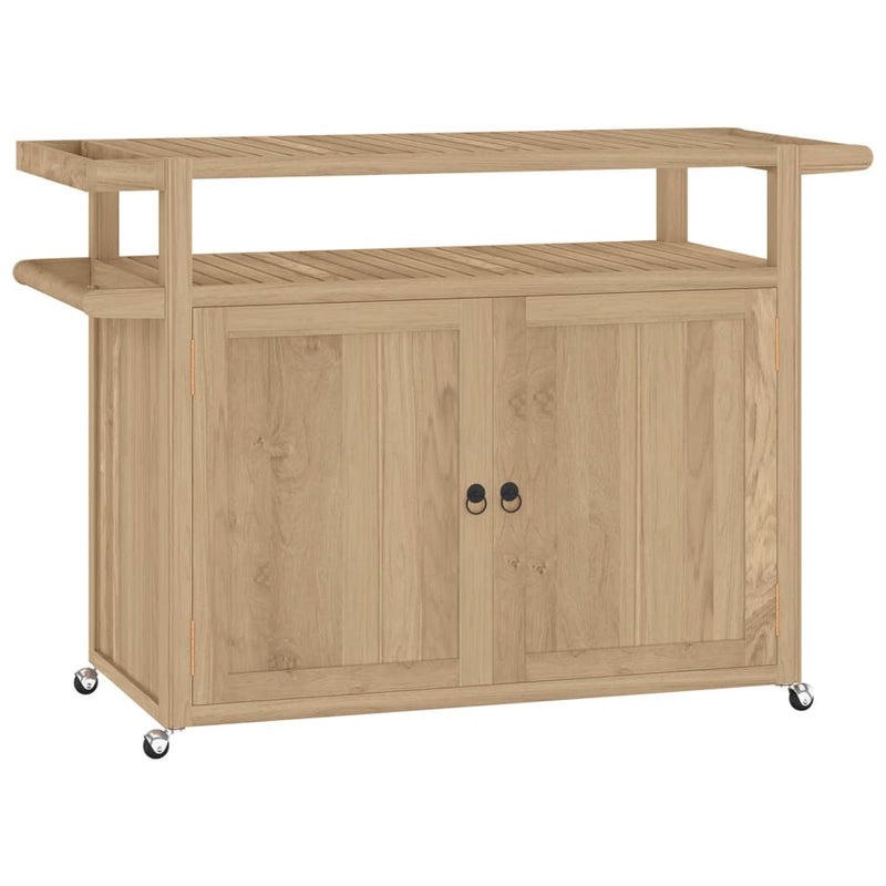 Bar Cart 120x50x90 cm Solid Wood Teak Payday Deals