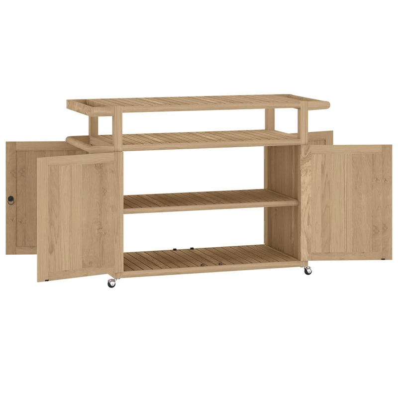 Bar Cart 120x50x90 cm Solid Wood Teak Payday Deals