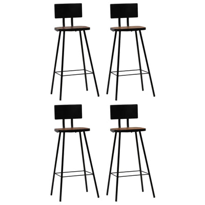 Bar Chairs 4 pcs Solid Reclaimed Wood Payday Deals