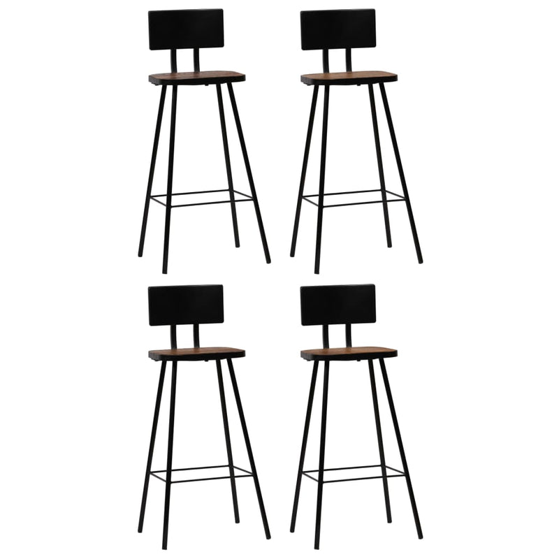 Bar Chairs 4 pcs Solid Reclaimed Wood Payday Deals