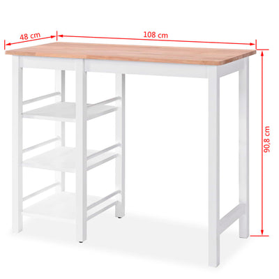 Bar Set 3 Pieces MDF White Payday Deals