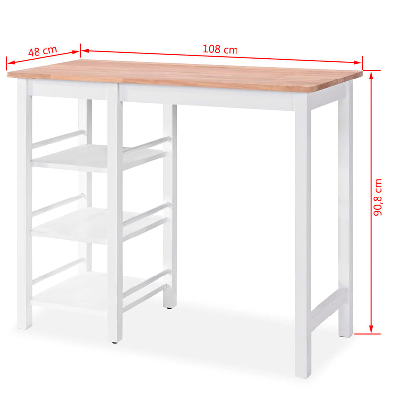 Bar Set 3 Pieces MDF White Payday Deals