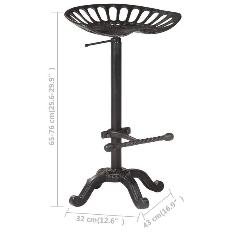 Bar Stool Black Cast Iron Payday Deals
