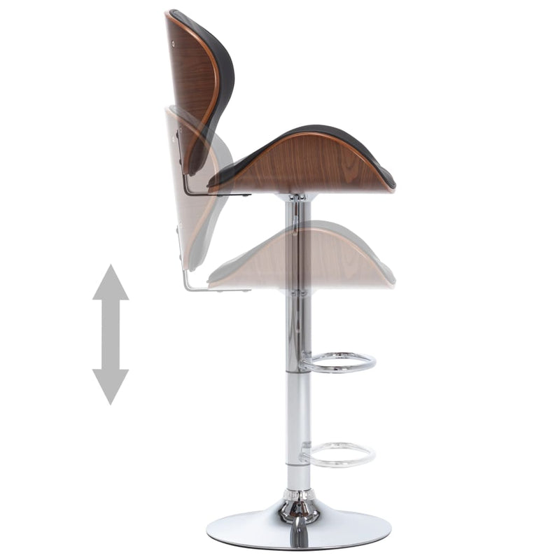Bar Stool Black Faux Leather Payday Deals