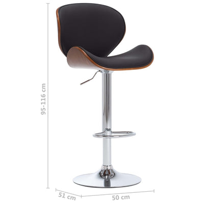 Bar Stool Black Faux Leather Payday Deals