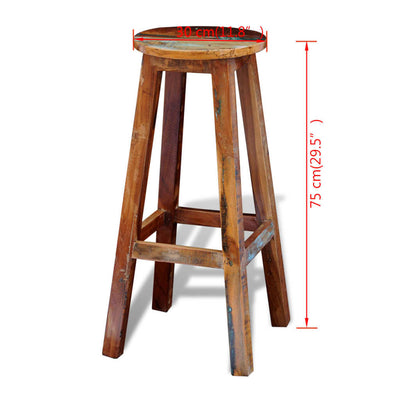 Bar Stool Solid Reclaimed Wood Payday Deals