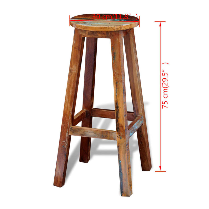 Bar Stool Solid Reclaimed Wood Payday Deals