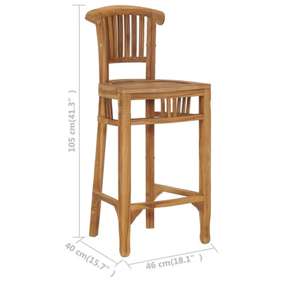 Bar Stool Solid Teak Wood Payday Deals