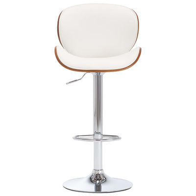 Bar Stool White Faux Leather Payday Deals