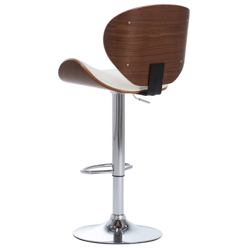 Bar Stool White Faux Leather Payday Deals