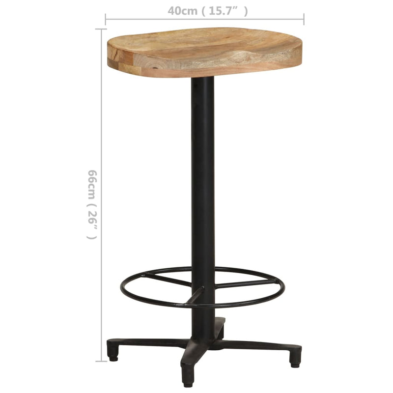 Bar Stools 2 pcs 66 cm Solid Mango Wood Payday Deals