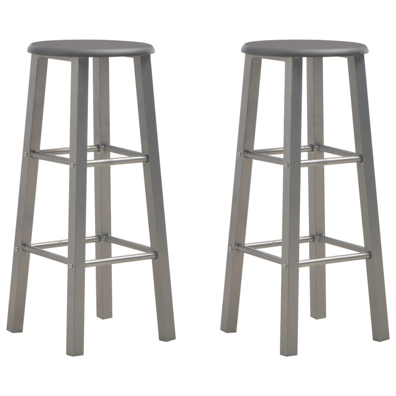 Bar Stools 2 pcs Anthracite MDF Payday Deals