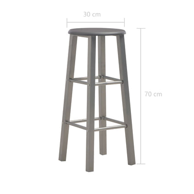 Bar Stools 2 pcs Anthracite MDF Payday Deals