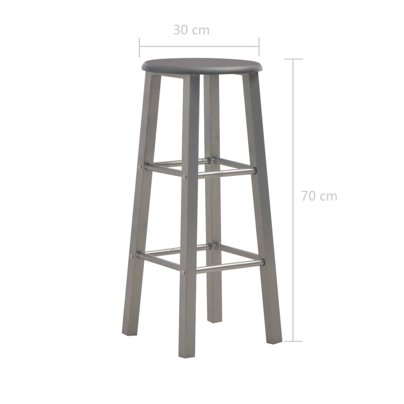 Bar Stools 2 pcs Anthracite MDF Payday Deals