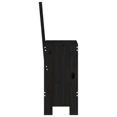 Bar Stools 2 pcs Black 40x42x120 cm Solid Wood Pine Payday Deals
