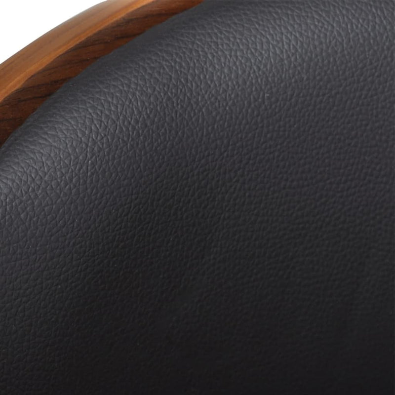 Bar Stools 2 pcs Black Bent Wood and Faux Leather Payday Deals