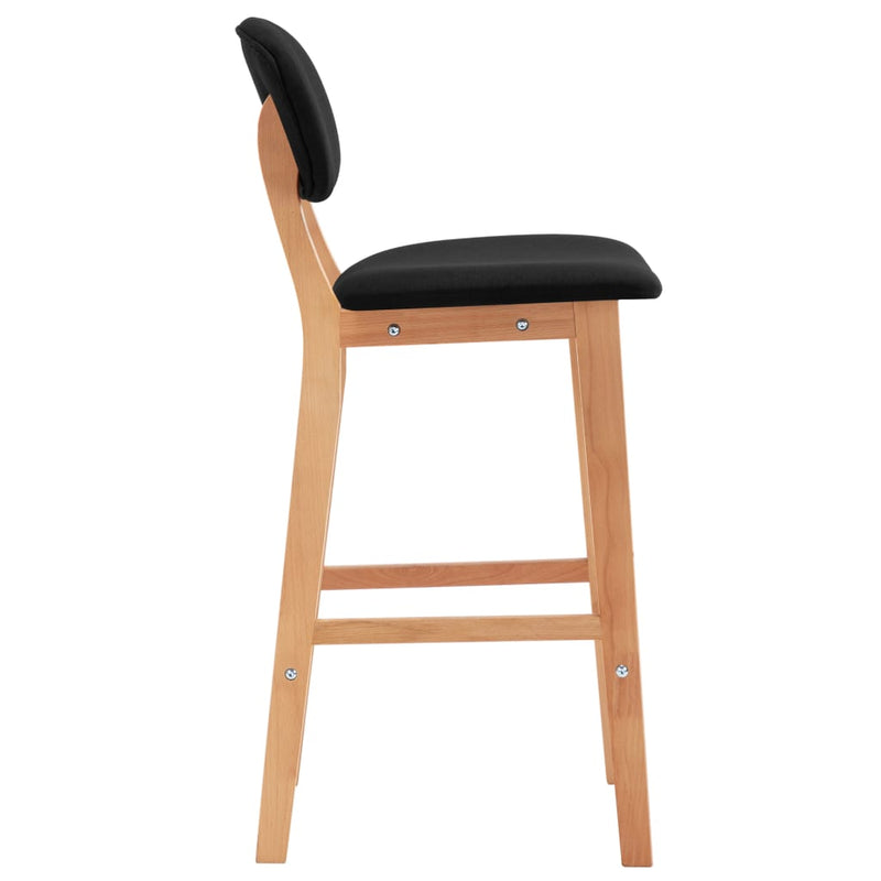 Bar Stools 2 pcs Black Fabric Payday Deals