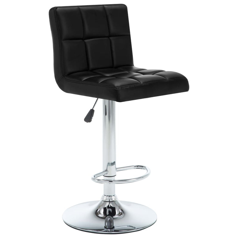Bar Stools 2 pcs Black Faux Leather Payday Deals