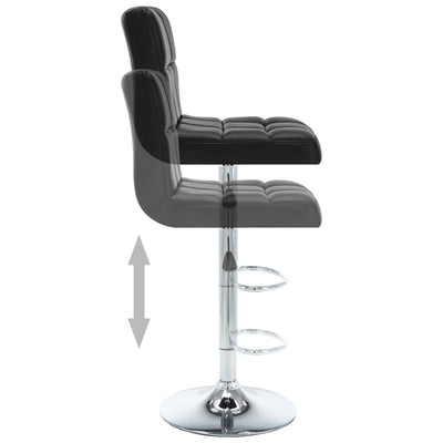 Bar Stools 2 pcs Black Faux Leather Payday Deals