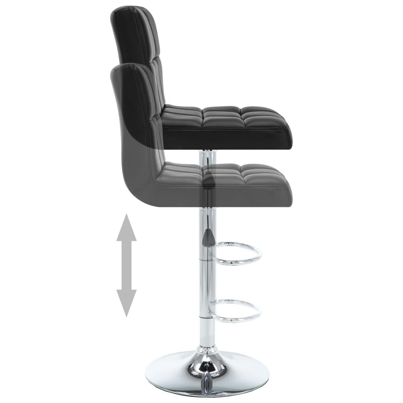 Bar Stools 2 pcs Black Faux Leather Payday Deals
