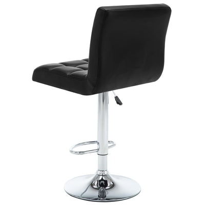 Bar Stools 2 pcs Black Faux Leather Payday Deals