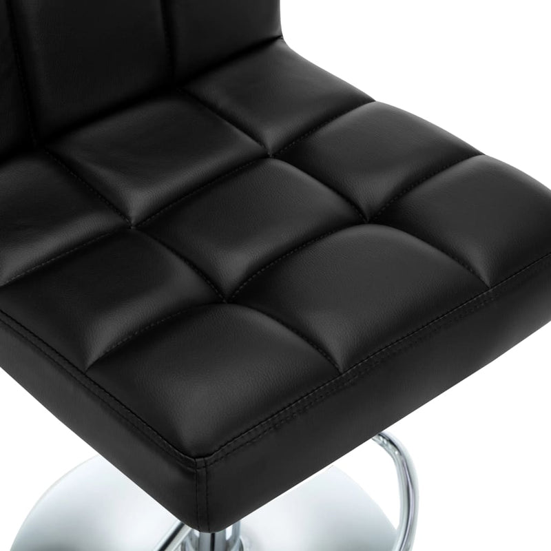 Bar Stools 2 pcs Black Faux Leather Payday Deals