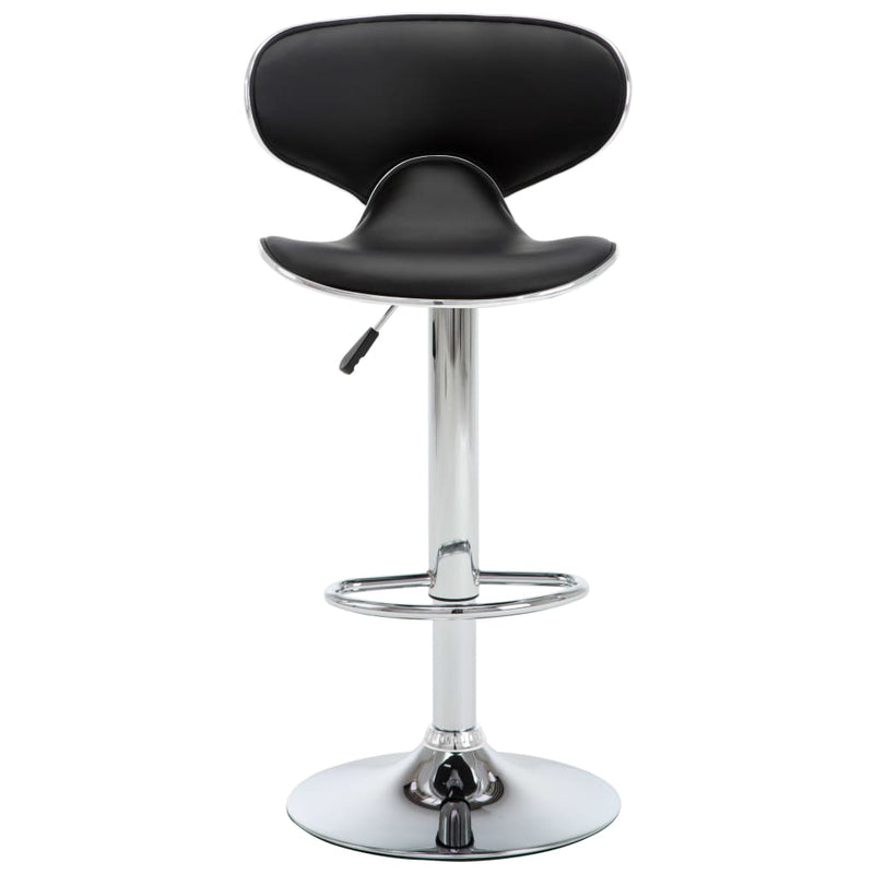 Bar Stools 2 pcs Black Faux Leather Payday Deals